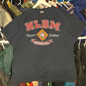 Vintage NLMB Baseball Faded Black Sports T-shirt XXL 2XL Rare